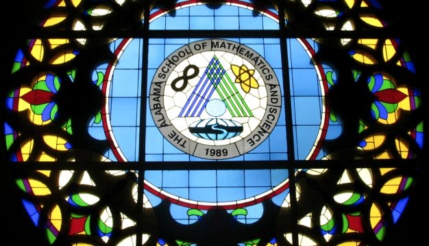 ASMS Auditorium Window with Seal