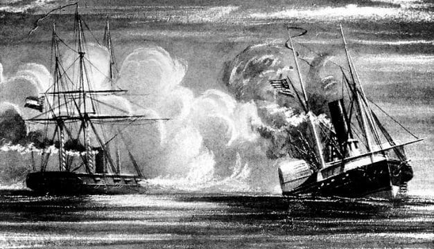 CSS <em>Alabama</em> Sinking the USS <em>Hatteras</em>