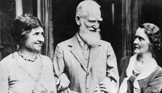 Keller with George Bernard Shaw and Nancy Astor